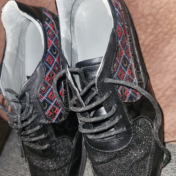 Franco Cuadra Designer Mens Casual Sneaker Shoe Monogram Red Black Sz 30 / 11 - Picture 9 of 12